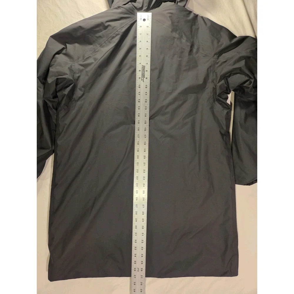 Viev Men's Gore-Tex Dante Insulated Long Jacket‎ Hooded, Size XL, Gray Black